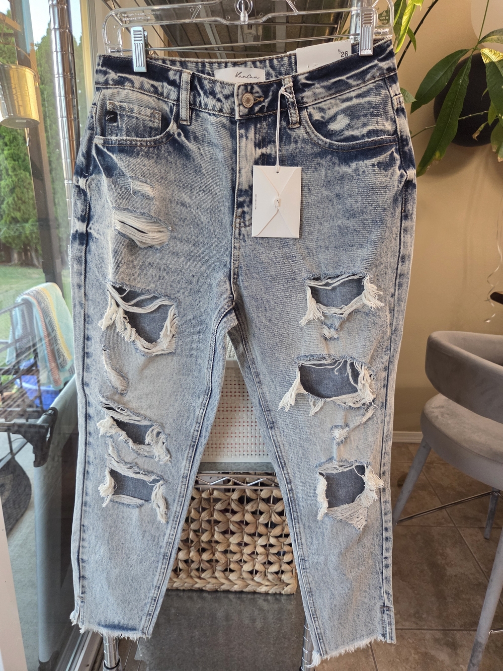 KanCan Light Blue Distressed Boyfriend Jeans